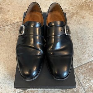 Moral Code Black One Buckle Shoes Size 8 Wide